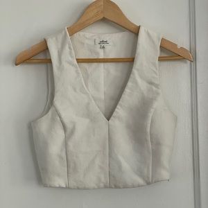 Aritzia - Wilfred White Crop Top